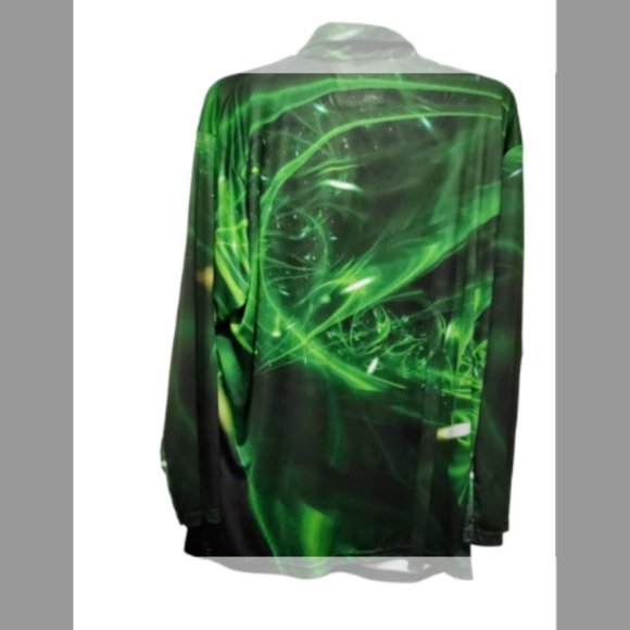 Men's PLG Emerald Long Sleeve ,Golf polo Shirt - Picture 3 of 5